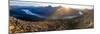 Epic panorama view of Spray Lakes at sunset from mountain peak, Alberta, Canada, North America-Tyler Lillico-Mounted Photographic Print