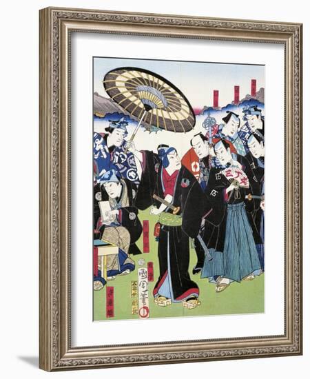 Epic Poem (Epopee) and Procession of Young Nobles-null-Framed Giclee Print
