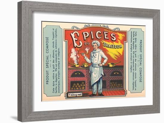 Epices Du Traiteur Label-null-Framed Art Print