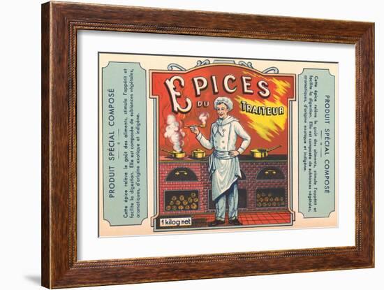 Epices Du Traiteur Label-null-Framed Art Print