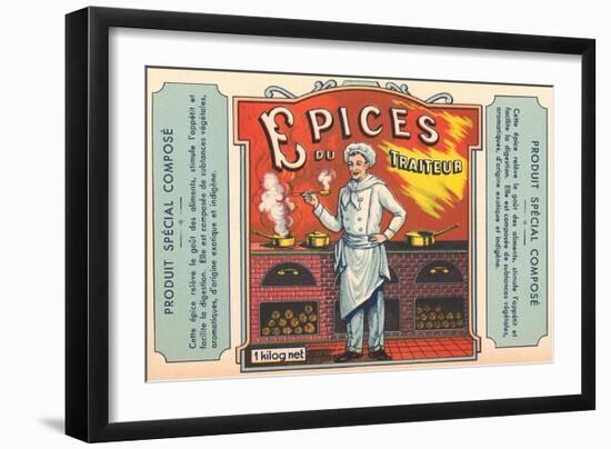 Epices Du Traiteur Label-null-Framed Art Print