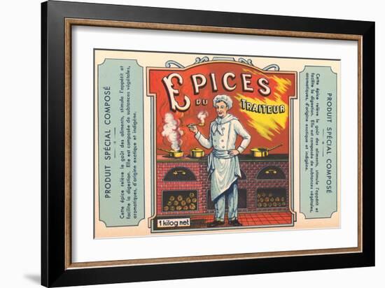 Epices Du Traiteur Label-null-Framed Art Print