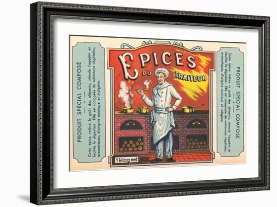 Epices Du Traiteur Label-null-Framed Art Print