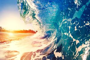 Ocean Wave at Sunrise by EpicStockMedia