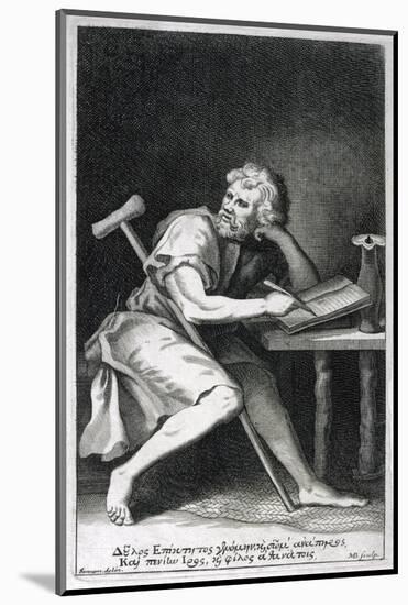 Epictetus Greek Stoic Philosopher Originally a Slave But Freed by His Master-null-Mounted Photographic Print