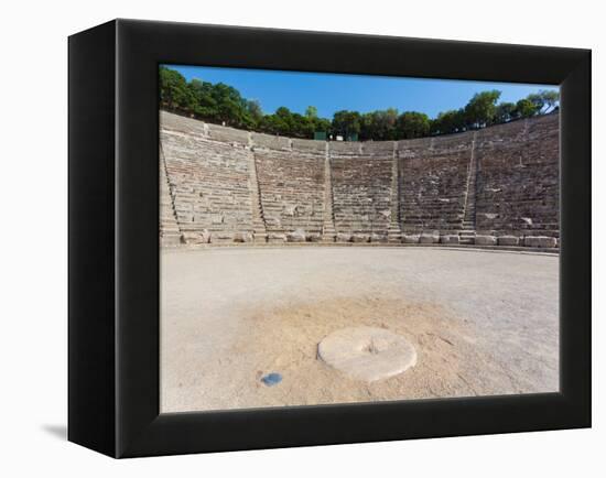 Epidaurus, Argolis, Peloponnese, Greece. The 14th century BC, 4,000 seat theatre, designed by Po...-null-Framed Premier Image Canvas