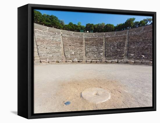 Epidaurus, Argolis, Peloponnese, Greece. The 14th century BC, 4,000 seat theatre, designed by Po...-null-Framed Premier Image Canvas
