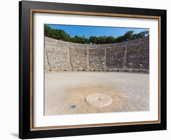 Epidaurus, Argolis, Peloponnese, Greece. The 14th century BC, 4,000 seat theatre, designed by Po...-null-Framed Photographic Print