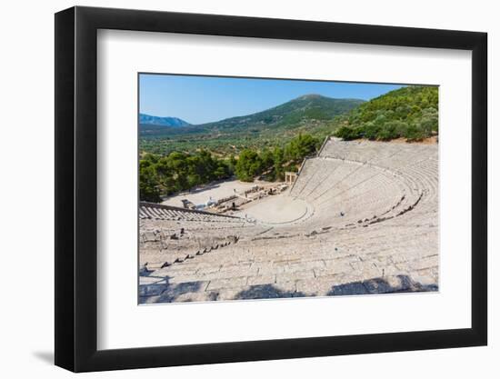 Epidaurus, Argolis, Peloponnese, Greece. The 14th century BC, 4,000 seat theatre, designed by Po...-null-Framed Photographic Print