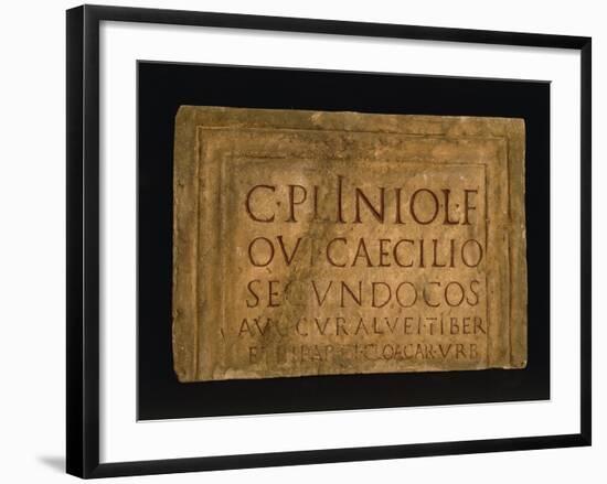 Epigraph of Pliny the Younger-null-Framed Giclee Print