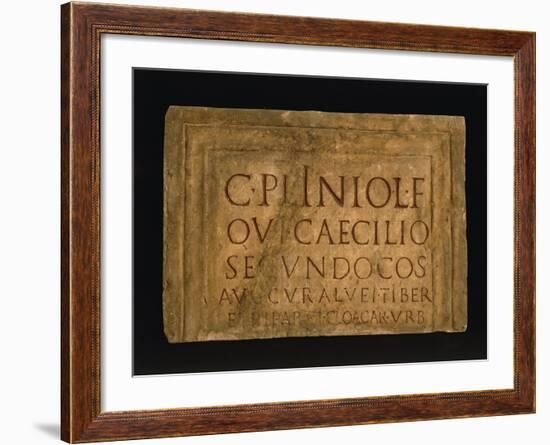 Epigraph of Pliny the Younger-null-Framed Giclee Print