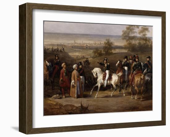 Episode de l'expédition de Morée en 1828- Prise de Coron par le général de-Hippolyte Lecomte-Framed Giclee Print