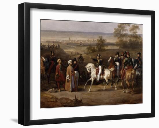 Episode de l'expédition de Morée en 1828- Prise de Coron par le général de-Hippolyte Lecomte-Framed Giclee Print