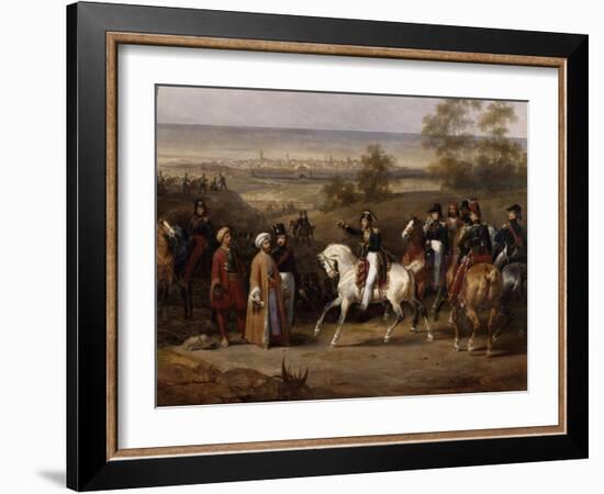 Episode de l'expédition de Morée en 1828- Prise de Coron par le général de-Hippolyte Lecomte-Framed Giclee Print