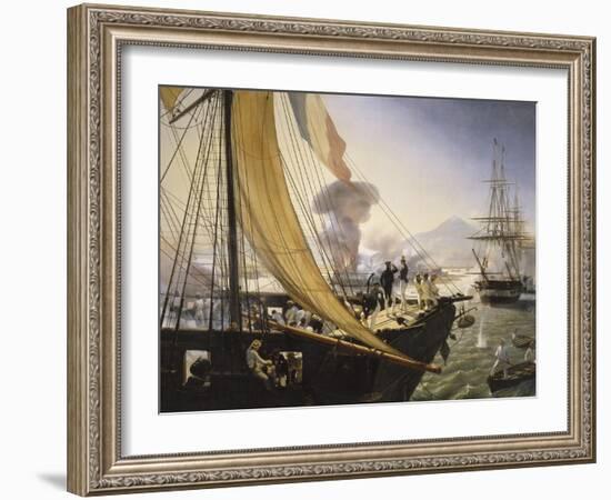 Episode de l'expédition du Mexique en 1838,-Horace Vernet-Framed Giclee Print