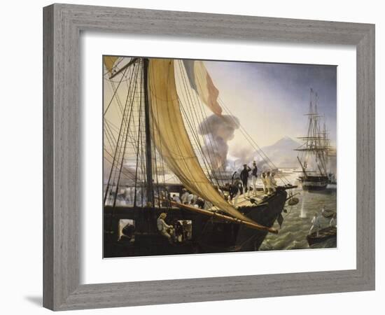 Episode de l'expédition du Mexique en 1838,-Horace Vernet-Framed Giclee Print