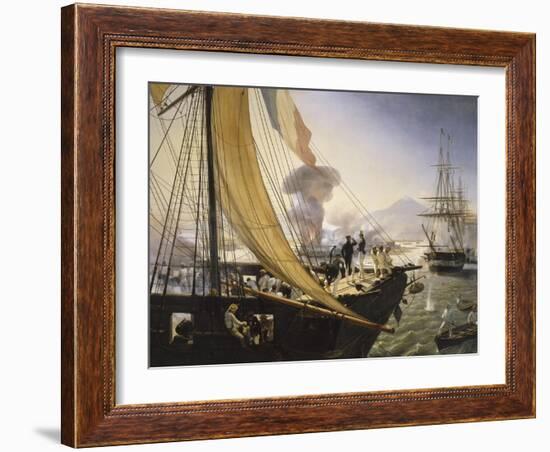 Episode de l'expédition du Mexique en 1838,-Horace Vernet-Framed Giclee Print