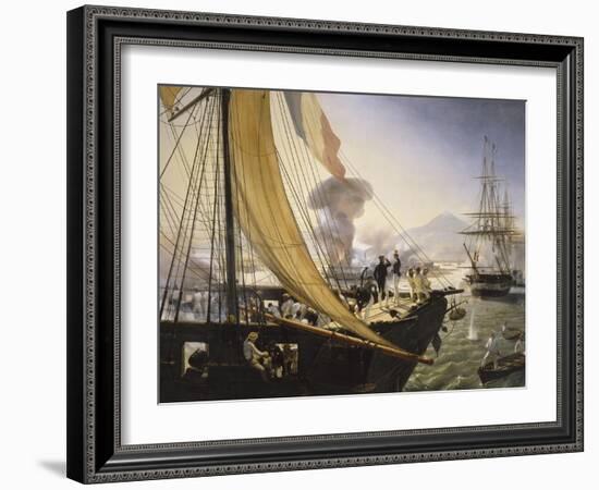 Episode de l'expédition du Mexique en 1838,-Horace Vernet-Framed Giclee Print