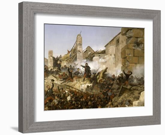 Episode de la conquête de l'Algérie en 1837, second siège de Constantine pa-Horace Vernet-Framed Giclee Print