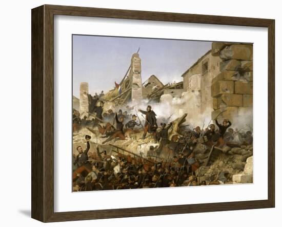 Episode de la conquête de l'Algérie en 1837, second siège de Constantine pa-Horace Vernet-Framed Giclee Print