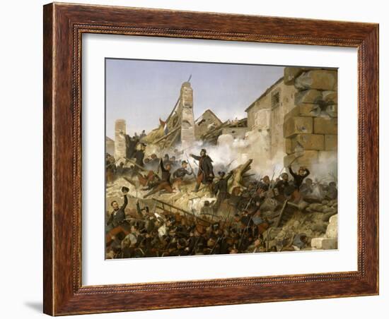 Episode de la conquête de l'Algérie en 1837, second siège de Constantine pa-Horace Vernet-Framed Giclee Print