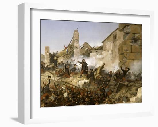 Episode de la conquête de l'Algérie en 1837, second siège de Constantine pa-Horace Vernet-Framed Giclee Print