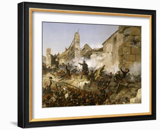 Episode de la conquête de l'Algérie en 1837, second siège de Constantine pa-Horace Vernet-Framed Giclee Print