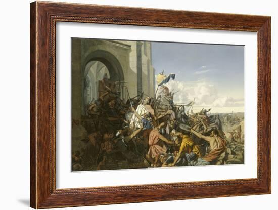 Episode des invasions Normandes en 886 - Mort de Robert le Fort, comte d'Anjou et de Paris, tué-Henri Lehmann-Framed Giclee Print