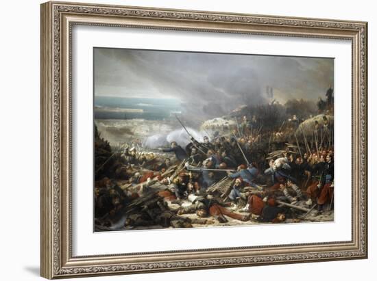 Episode du siège de Sébastopol pendant la guerre de Crimée en 1855, gorge de Malakoff-Adolphe Yvon-Framed Giclee Print