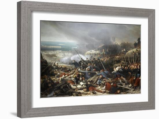 Episode du siège de Sébastopol pendant la guerre de Crimée en 1855, gorge de Malakoff-Adolphe Yvon-Framed Giclee Print