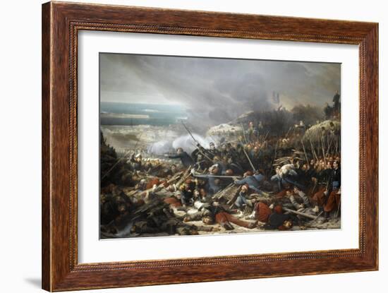 Episode du siège de Sébastopol pendant la guerre de Crimée en 1855, gorge de Malakoff-Adolphe Yvon-Framed Giclee Print