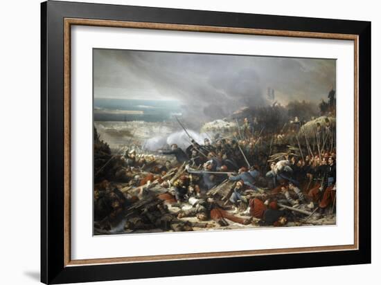 Episode du siège de Sébastopol pendant la guerre de Crimée en 1855, gorge de Malakoff-Adolphe Yvon-Framed Giclee Print