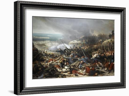 Episode du siège de Sébastopol pendant la guerre de Crimée en 1855, gorge de Malakoff-Adolphe Yvon-Framed Giclee Print