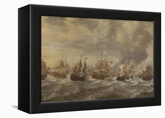 Episode from the Four Days' Naval Battle of June 1666-Willem Van De, The Younger Velde-Framed Premier Image Canvas