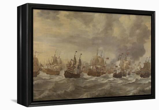 Episode from the Four Days' Naval Battle of June 1666-Willem Van De, The Younger Velde-Framed Premier Image Canvas