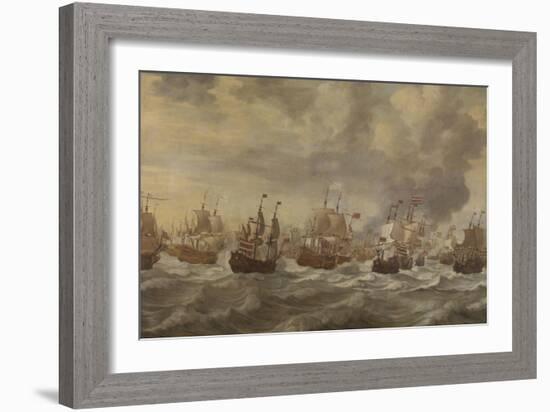 Episode from the Four Days' Naval Battle of June 1666-Willem Van De, The Younger Velde-Framed Giclee Print