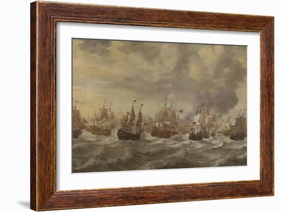 Episode from the Four Days' Naval Battle of June 1666-Willem Van De, The Younger Velde-Framed Giclee Print