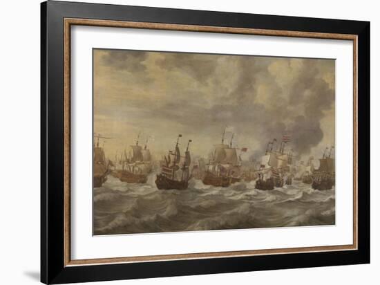 Episode from the Four Days' Naval Battle of June 1666-Willem Van De, The Younger Velde-Framed Giclee Print