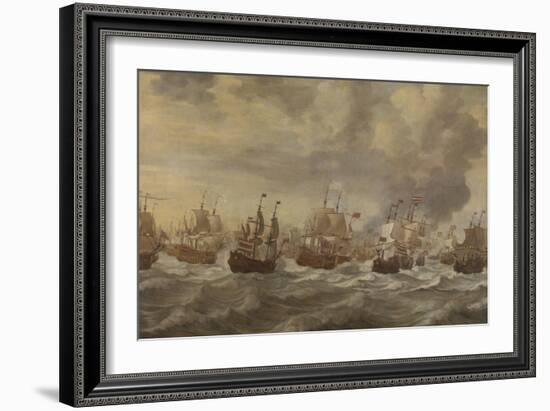 Episode from the Four Days' Naval Battle of June 1666-Willem Van De, The Younger Velde-Framed Giclee Print