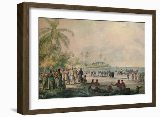 Episode in Captain Cooks Voyages, late 18th century-John Webber-Framed Giclee Print