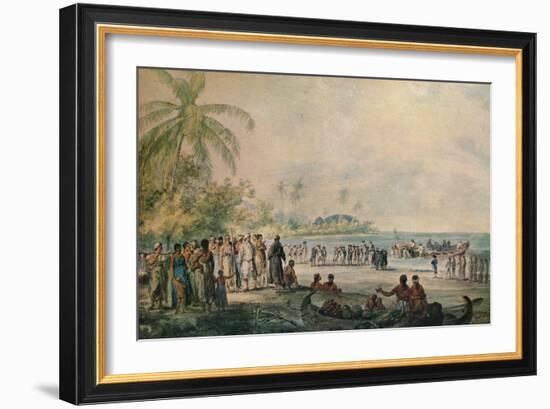 Episode in Captain Cooks Voyages, late 18th century-John Webber-Framed Giclee Print