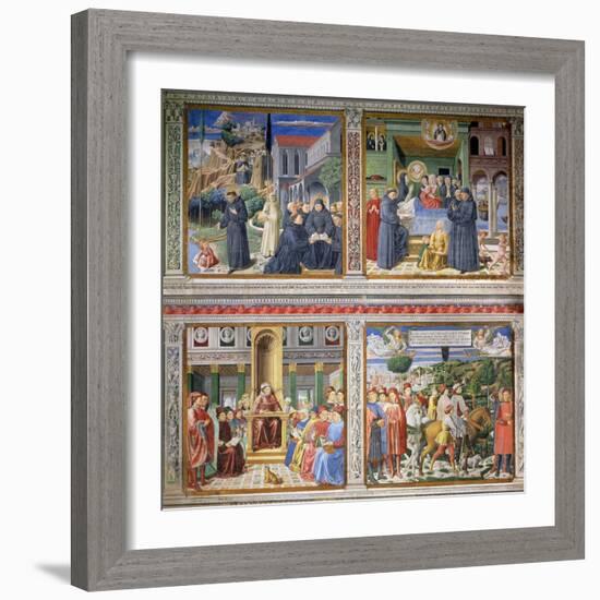 Episodes from the Life of St. Augustine, 1463-65-Benozzo di Lese di Sandro Gozzoli-Framed Giclee Print