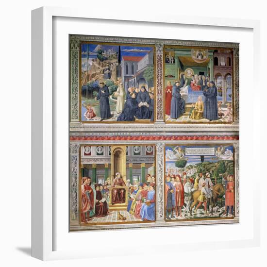 Episodes from the Life of St. Augustine, 1463-65-Benozzo di Lese di Sandro Gozzoli-Framed Giclee Print