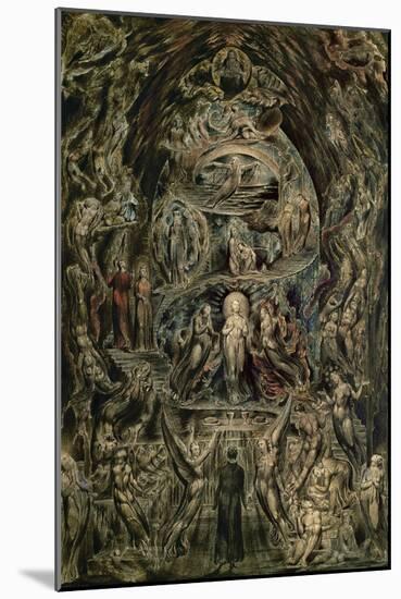 Epitome of James Hearvey's "Meditation among the tombs". (1820-1825) Paper,43.2 x 29.2 cm-William Blake-Mounted Giclee Print