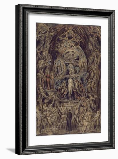Epitome of James Hervey's Meditations Among the Tombs-William Blake-Framed Giclee Print
