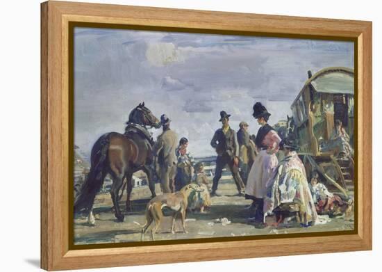 Epsom Downs - City and Suburban Day-Sir Alfred Munnings-Framed Premier Image Canvas