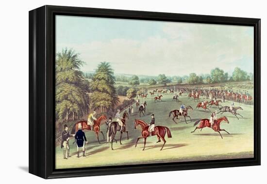 Epsom: Preparing to Start, 1830-James Pollard-Framed Premier Image Canvas