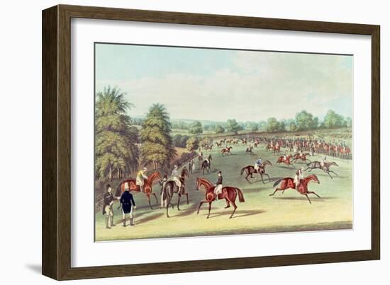 Epsom: Preparing to Start, 1830-James Pollard-Framed Giclee Print