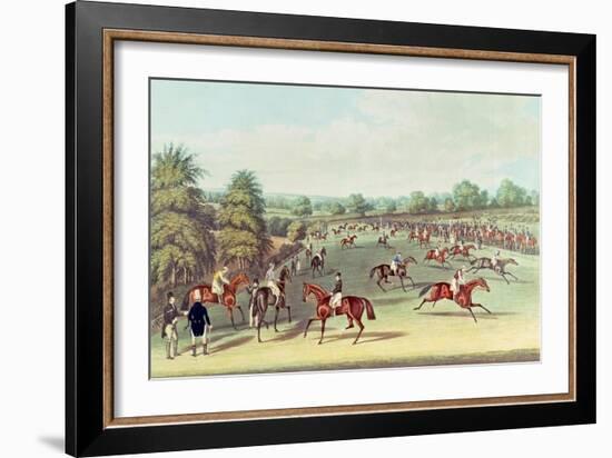 Epsom: Preparing to Start, 1830-James Pollard-Framed Giclee Print