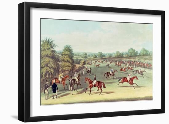 Epsom: Preparing to Start, 1830-James Pollard-Framed Giclee Print